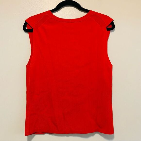 Talbot vintage red rayon nylon knit she’ll sleeveless sweater size xl petite - Picture 3 of 3